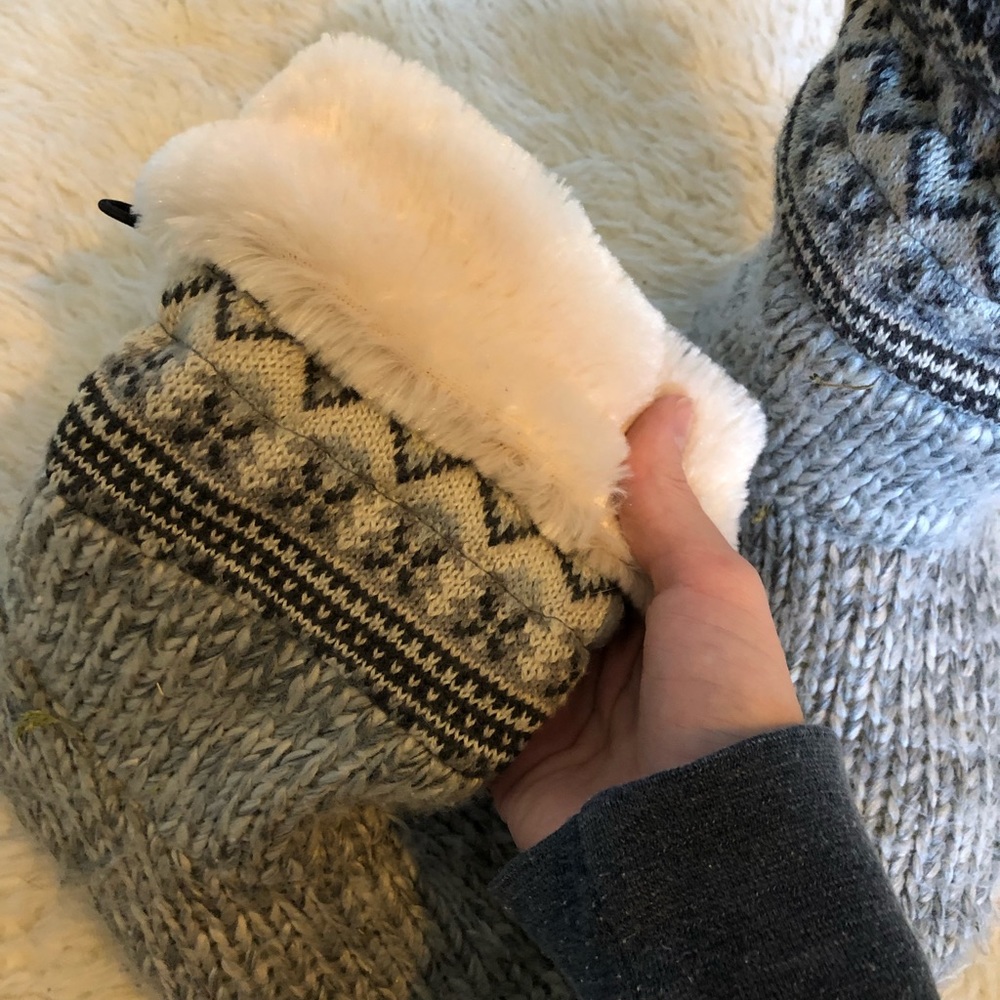 Cute slip-on slipper boots!